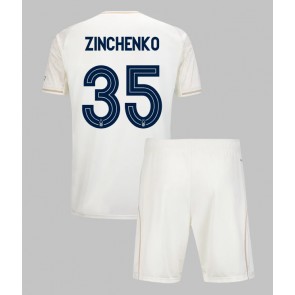Nottingham Forest Oleksandr Zinchenko #35 Segunda Equipación Niños 2025-26 Manga Corta (+ Pantalones cortos)